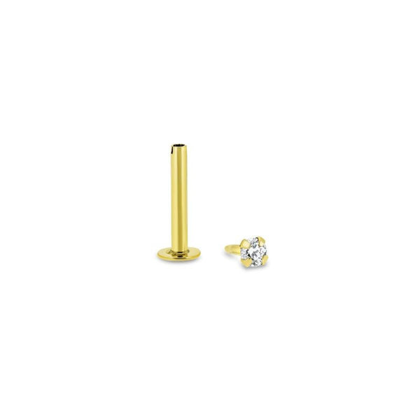 14K Solid Gold Pop Fit Labret