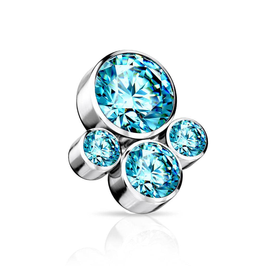 CZ Pet Paw Titanium Internally Threaded Top - SkinKandy | Body Jewellery & Piercing Online Australia
