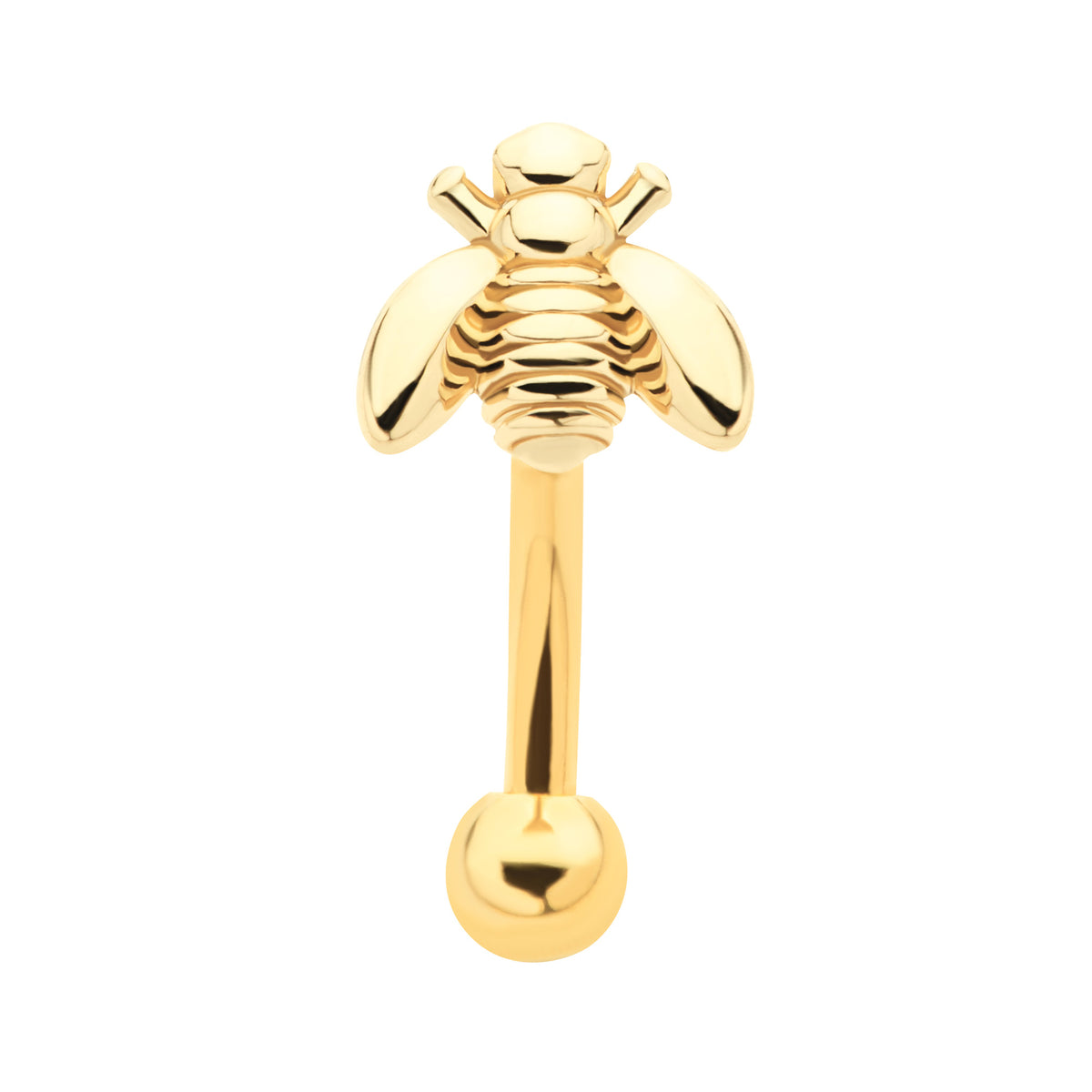 Bee Top Curved Barbell - SkinKandy | Body Jewellery & Piercing Online Australia