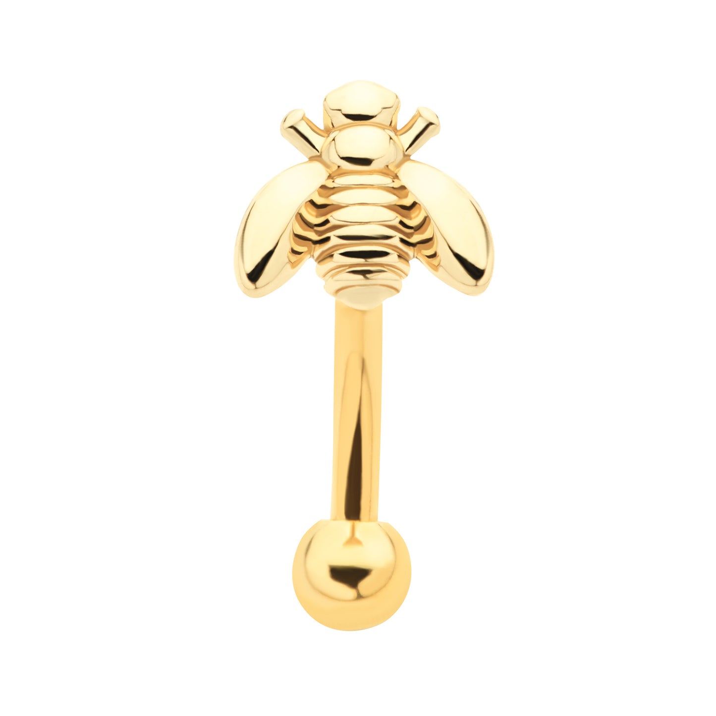 Bee Top Curved Barbell - SkinKandy | Body Jewellery & Piercing Online Australia