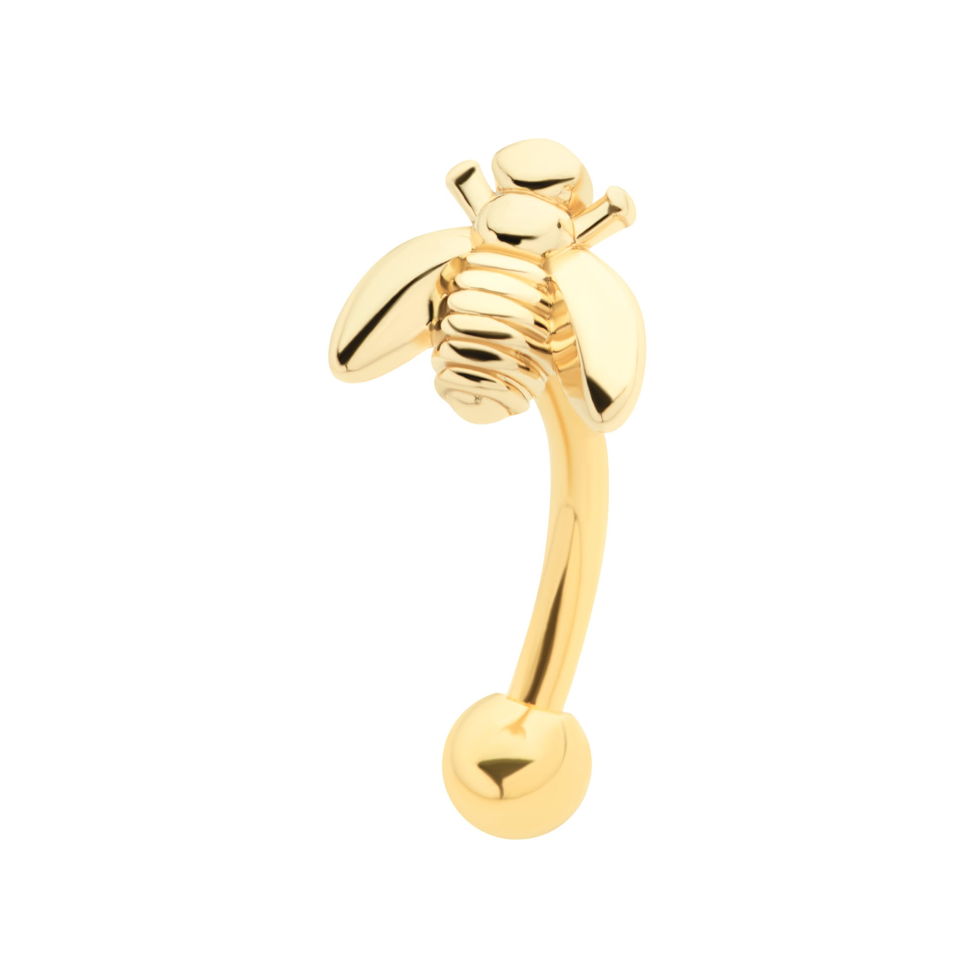 Bee Top Curved Barbell - SkinKandy | Body Jewellery & Piercing Online Australia
