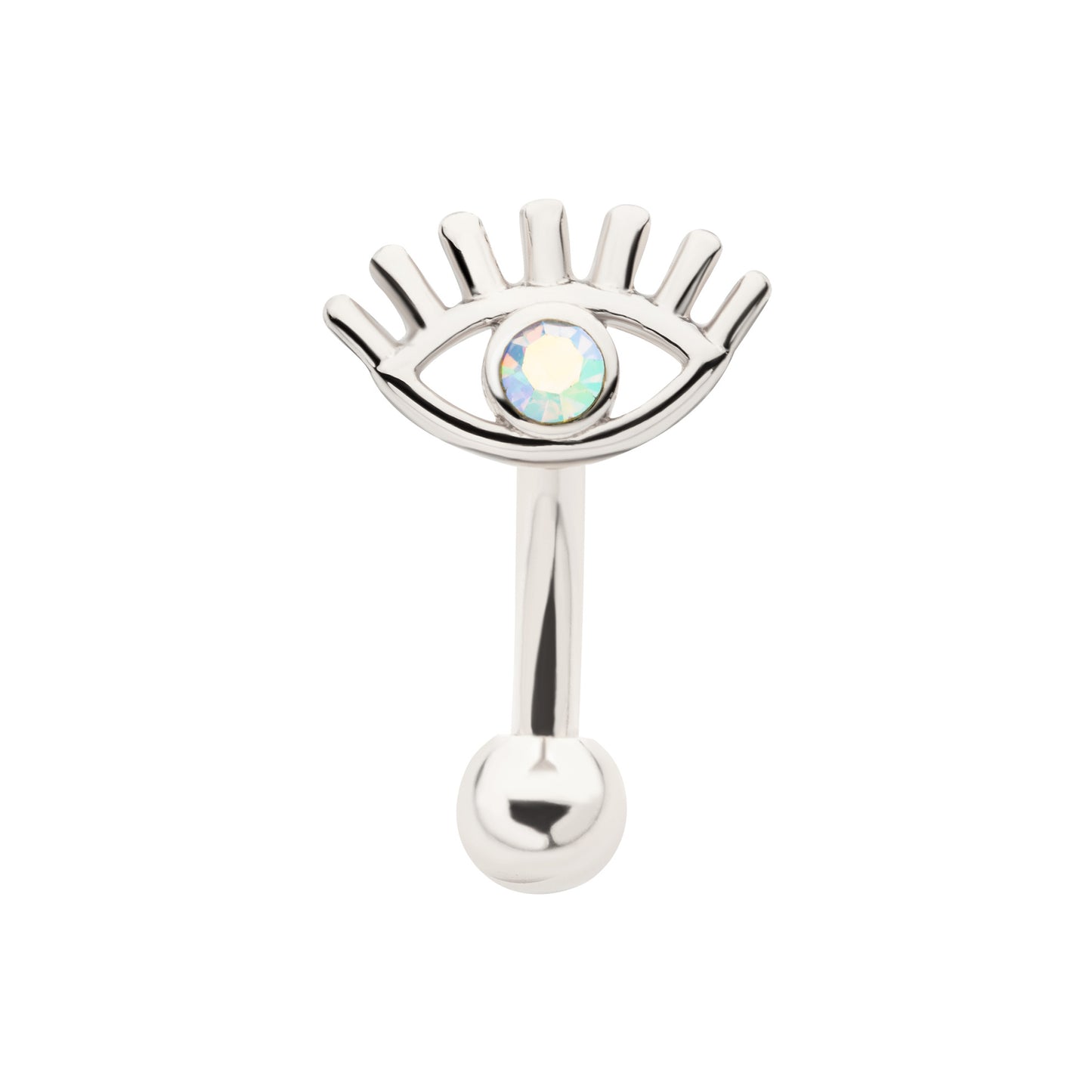 Evil Eye CZ Curved Barbell - SkinKandy | Body Jewellery & Piercing Online Australia