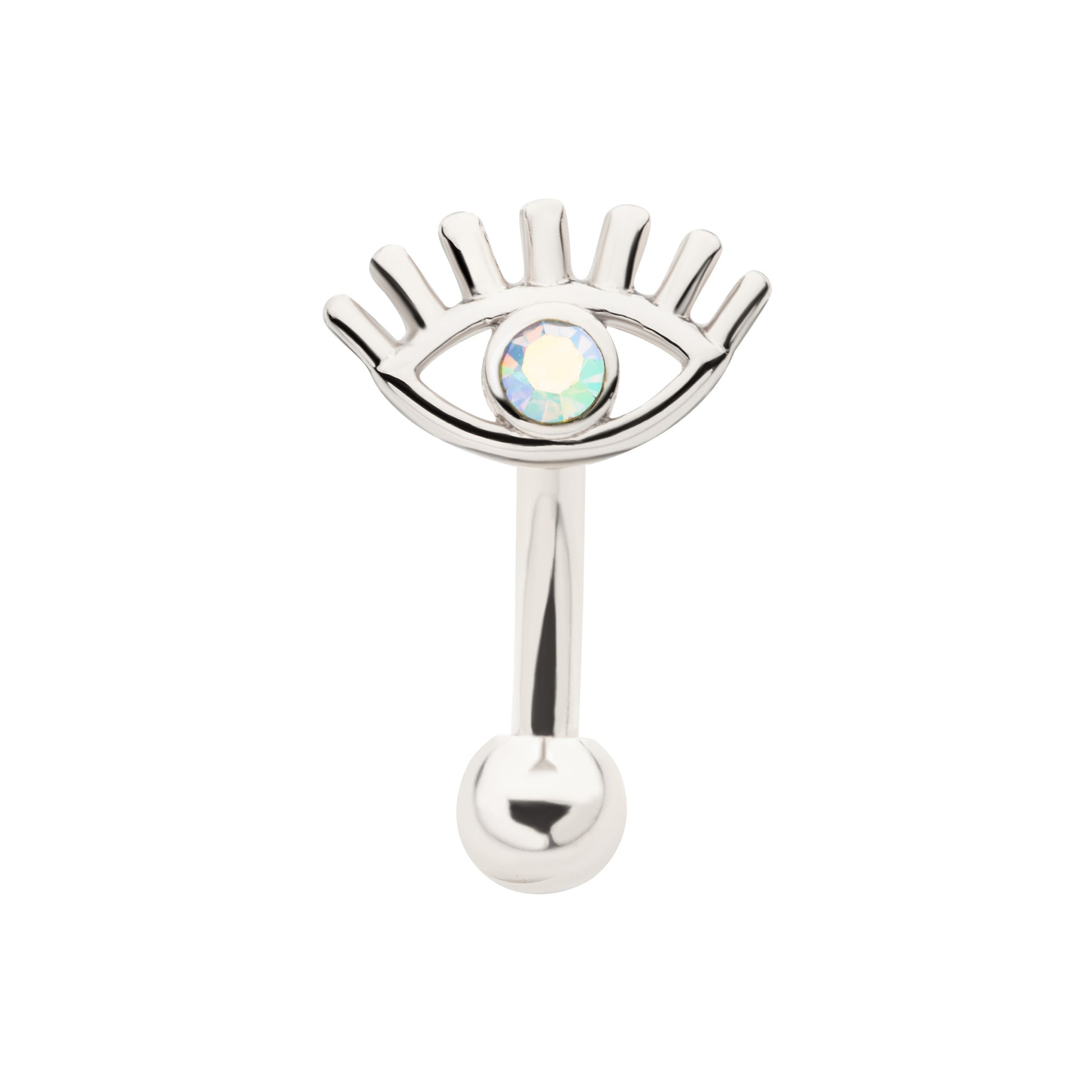 Evil Eye CZ Curved Barbell - SkinKandy | Body Jewellery & Piercing Online Australia