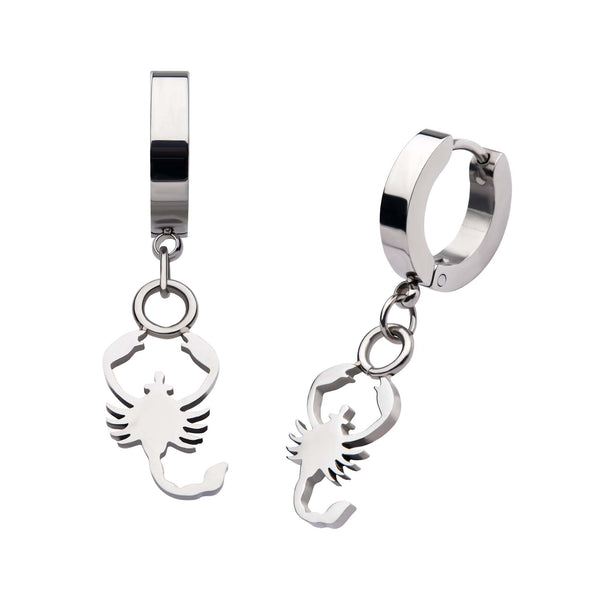Scorpion Huggie Drop Earrings