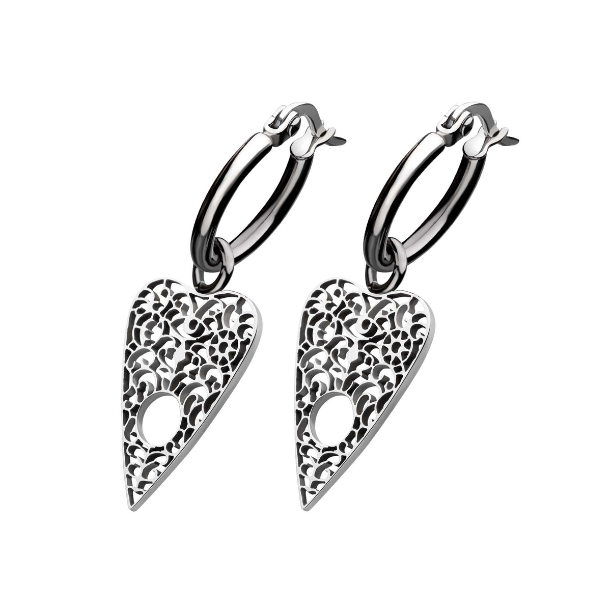 Planchette Hoop Earrings - SkinKandy | Body Jewellery & Piercing Online Australia