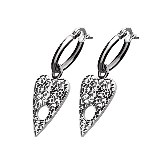 Planchette Hoop Earrings - SkinKandy | Body Jewellery & Piercing Online Australia