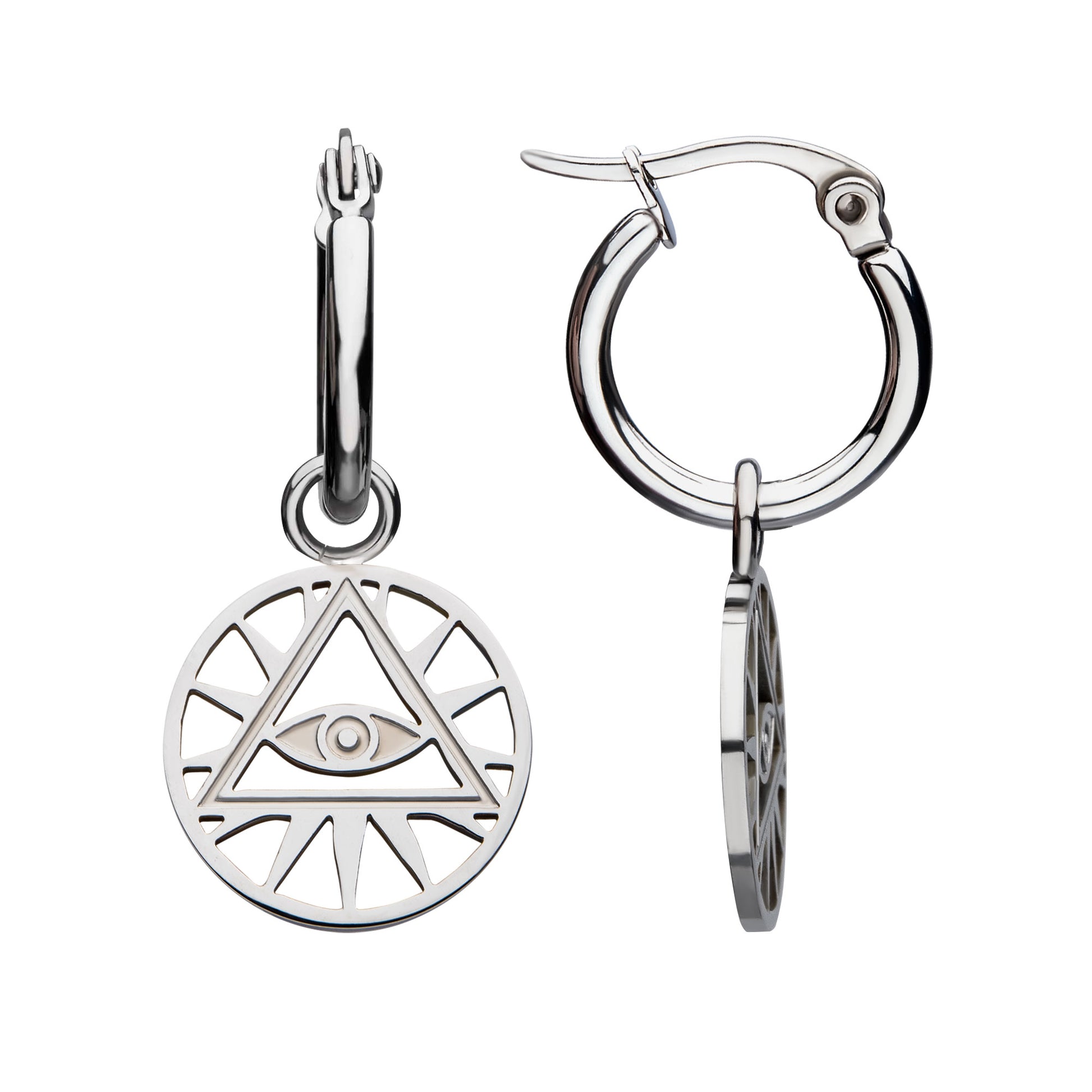 All Seeing Eye Hoop Earrings - SkinKandy | Body Jewellery & Piercing Online Australia