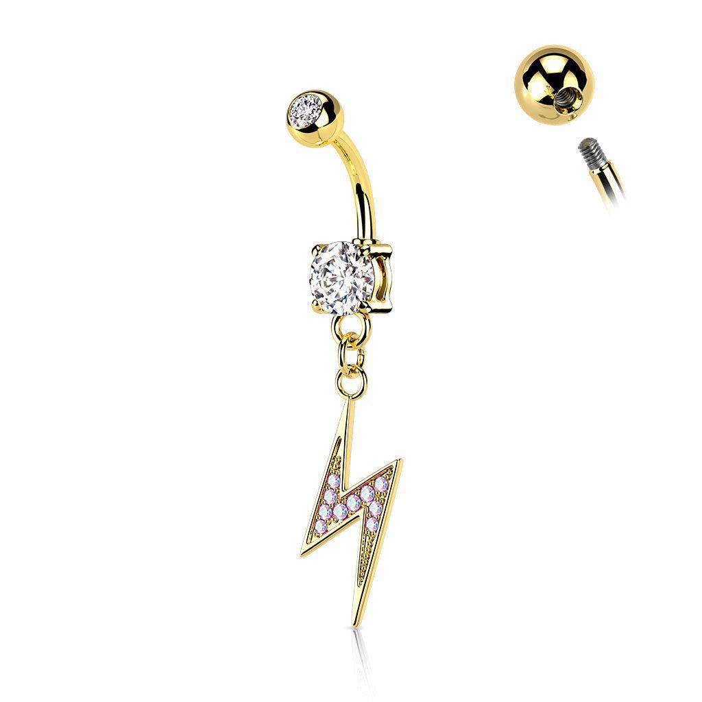 Lightning Bolt Belly Ring - SkinKandy | Body Jewellery & Piercing Online Australia