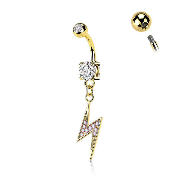 Lightning Bolt Belly Ring