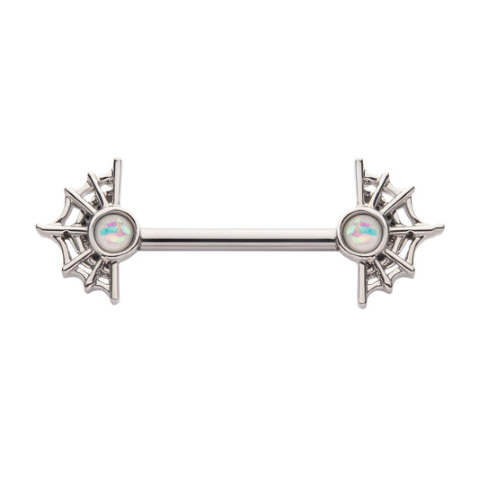 Spider Web Nipple Barbell - SkinKandy | Body Jewellery & Piercing Online Australia
