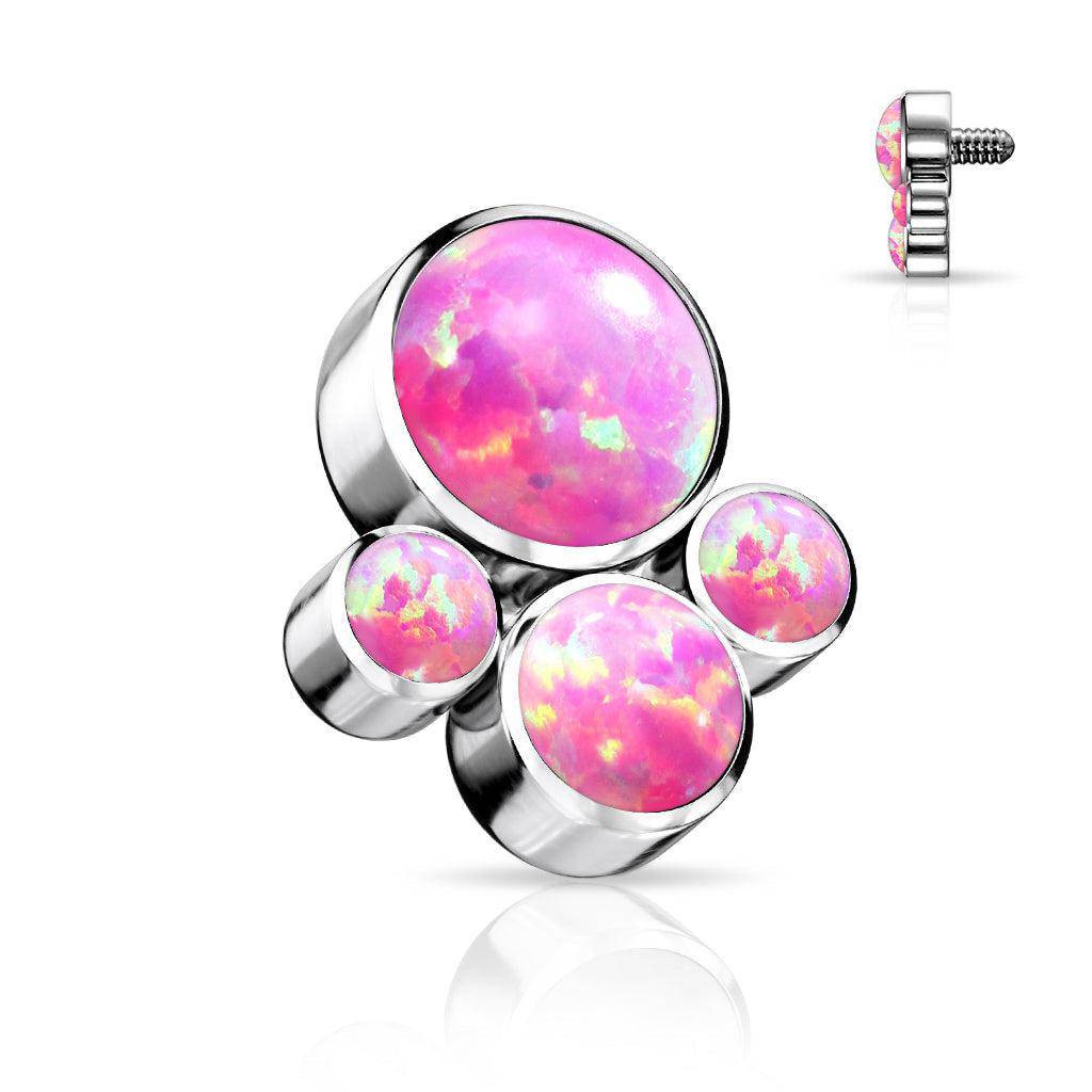Opal Pet Paw Titanium Internally Threaded Top - SkinKandy | Body Jewellery & Piercing Online Australia