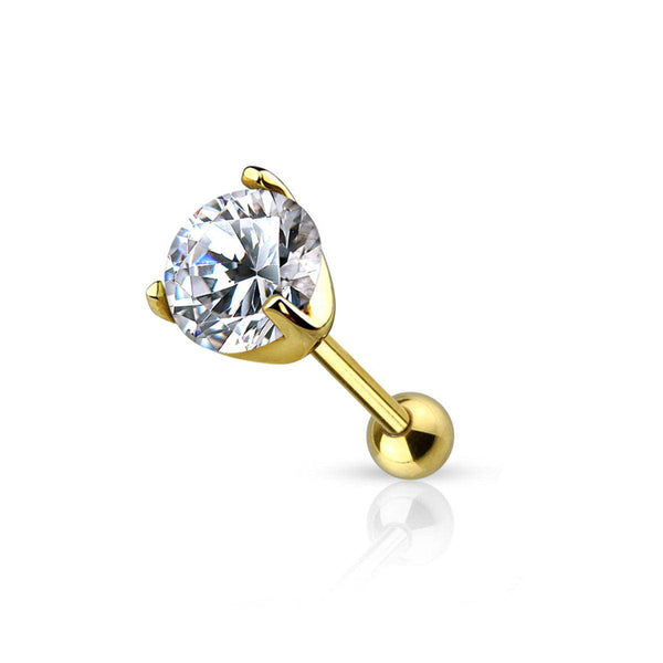 Prong-Set Gem Barbell