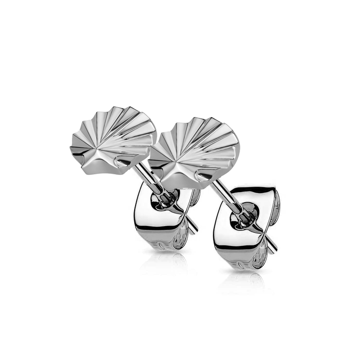 Titanium Shell Stud Earrings - SkinKandy | Body Jewellery & Piercing Online Australia