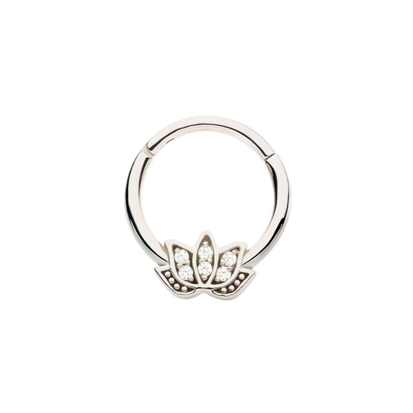 Lotus CZ Septum Ring