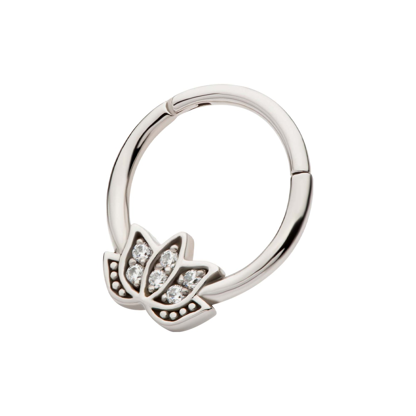 Lotus CZ Septum Ring - SkinKandy | Body Jewellery & Piercing Online Australia