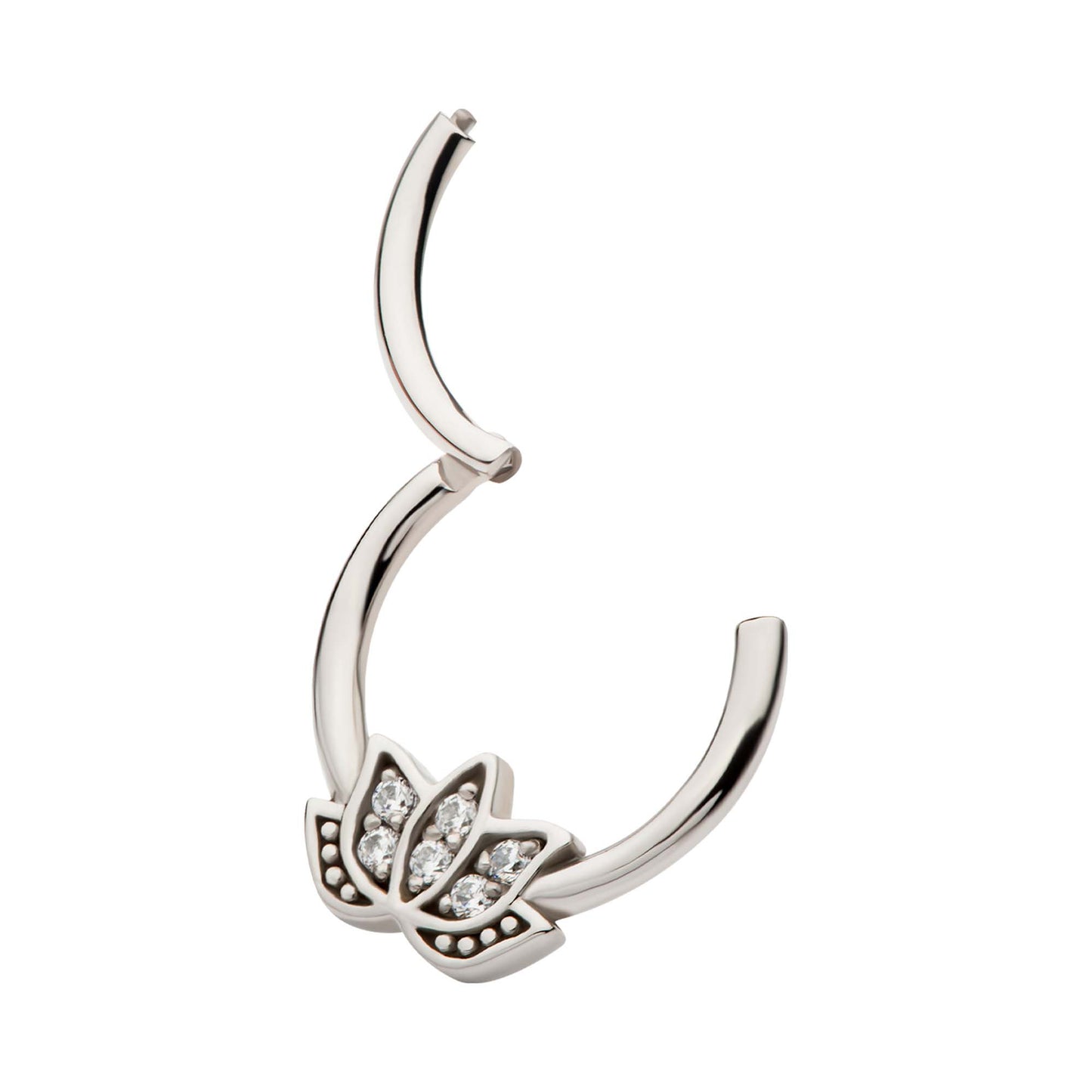 Lotus CZ Septum Ring - SkinKandy | Body Jewellery & Piercing Online Australia