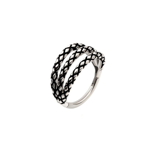 Triple Lizard Skin Segment Ring - SkinKandy | Body Jewellery & Piercing Online Australia