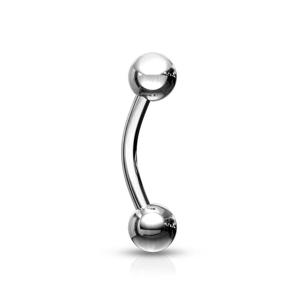 Essential Externally Threaded Steel Curved Barbell 14G - SkinKandy | Body Jewellery & Piercing