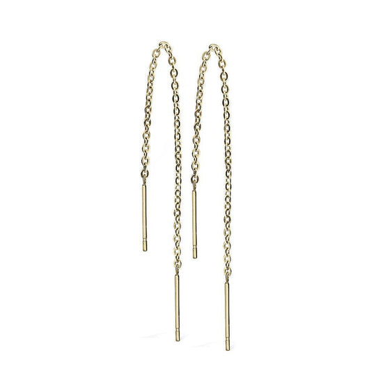 Threader Chain Bar Earrings - SkinKandy | Body Jewellery & Piercing Online Australia