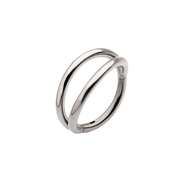 Titanium Double Hoop Nose Ring