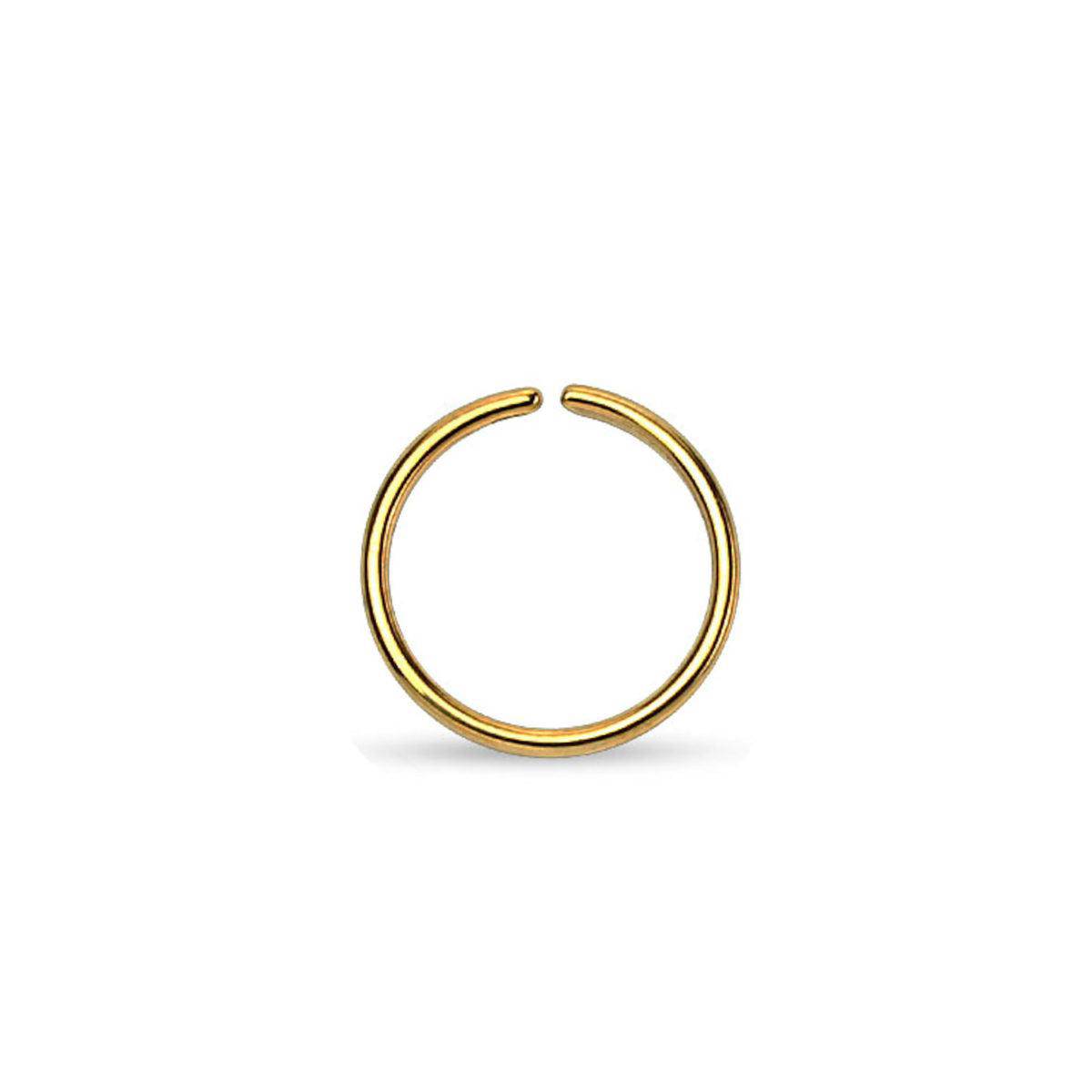 Titanium Anodized over Steel Bendable Hoop Ring