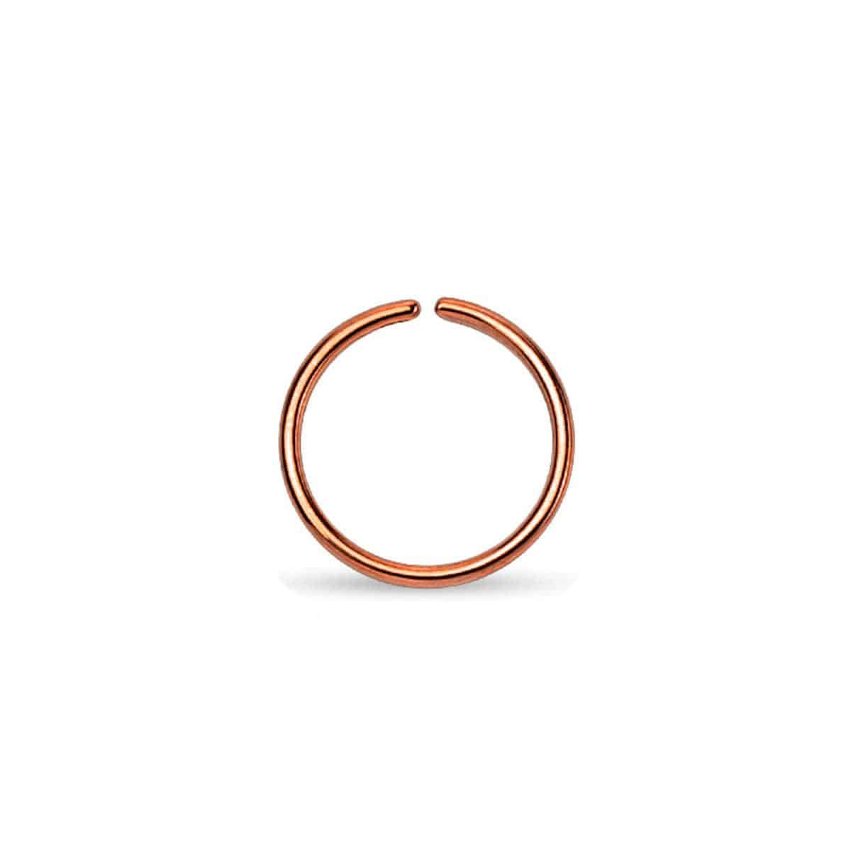 Titanium Anodized over Steel Bendable Hoop Ring