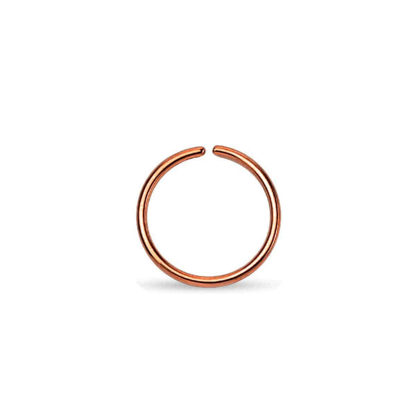 Titanium Anodized over Steel Bendable Hoop Ring