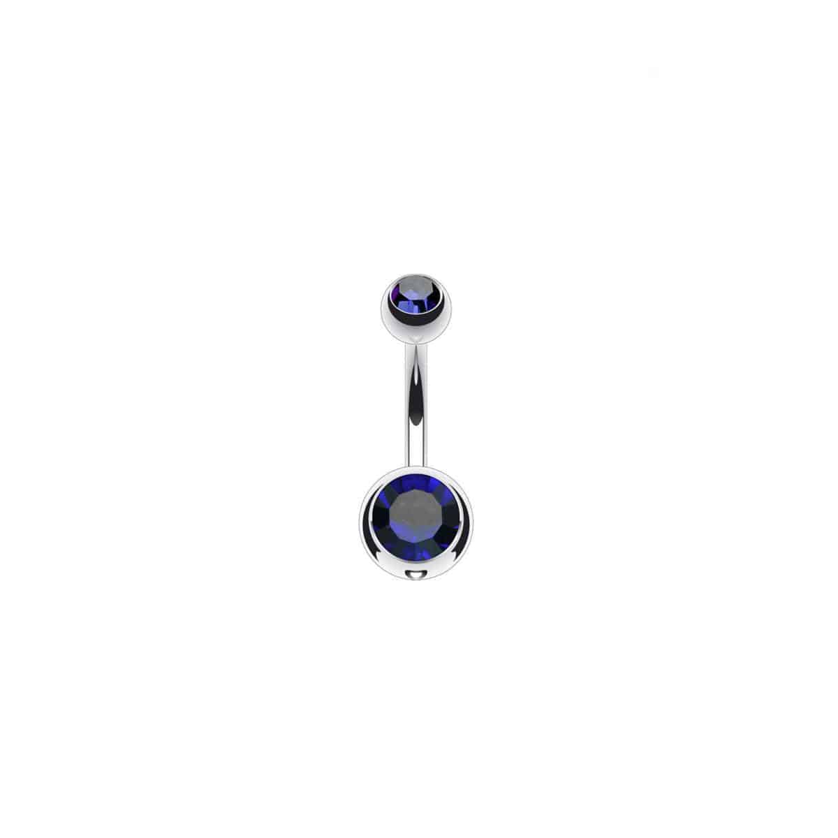 Implant Grade Titanium Cubic Zirconia Belly Bar