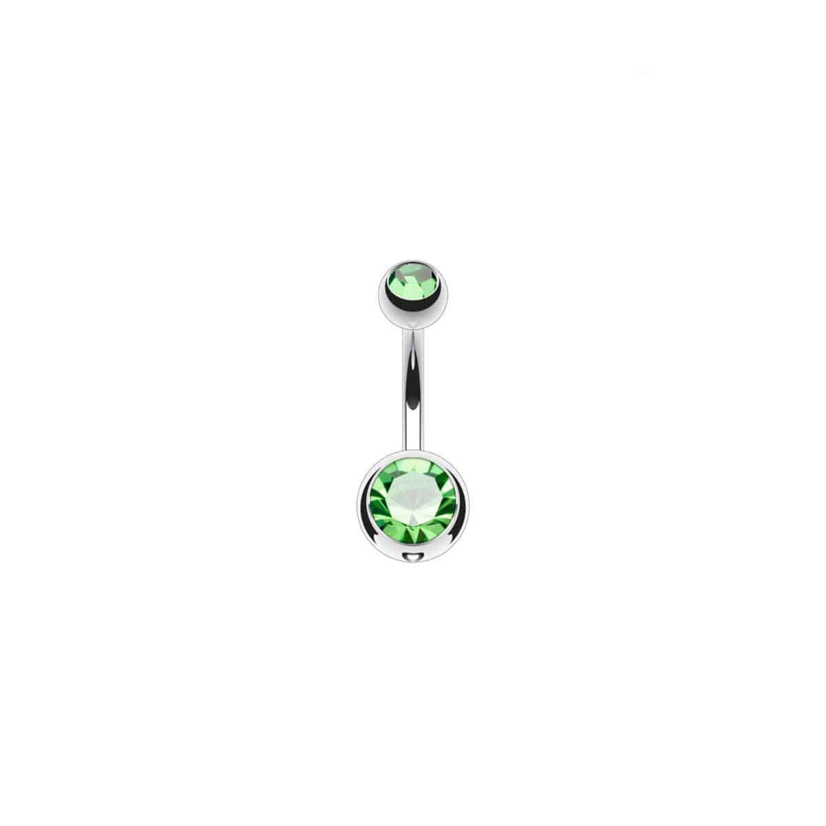 Implant Grade Titanium Cubic Zirconia Belly Bar