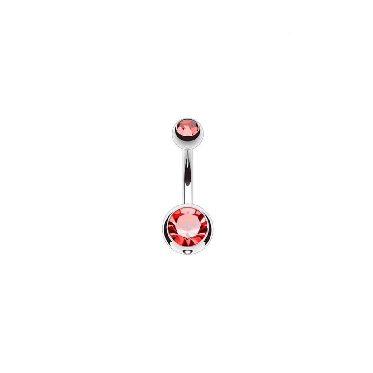 Implant Grade Titanium Cubic Zirconia Belly Bar