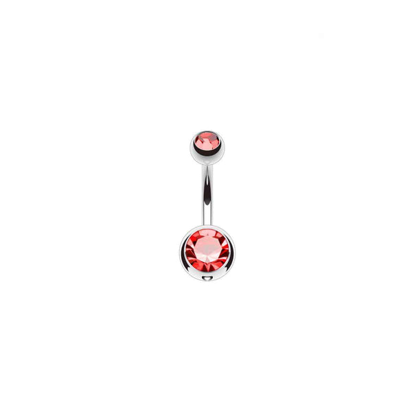 Implant Grade Titanium Cubic Zirconia Belly Bar