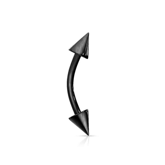 Titanium Plated Curved Barbell with Spikes - SkinKandy | Body Jewellery & Piercing Online Australia
