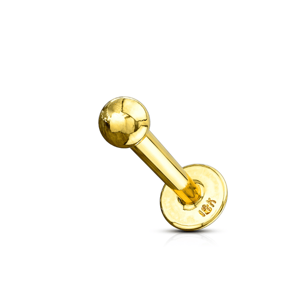 14K Solid Gold Labret Monroe Piercing