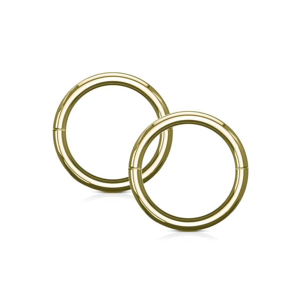 22K Gold Plated Sleepers - Pair - SkinKandy | Body Jewellery & Piercing Online Australia