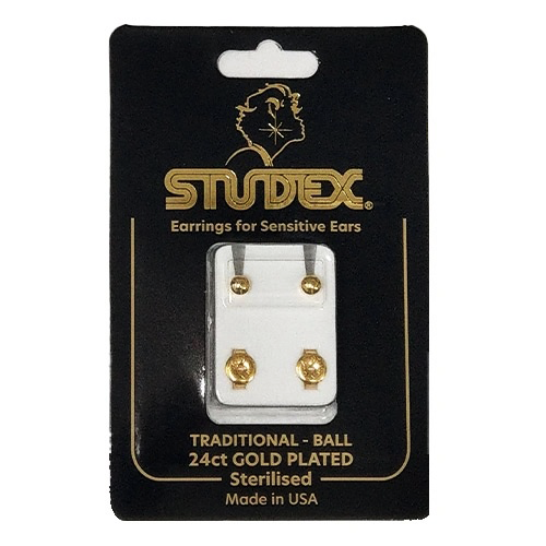 24ct Gold Plated Traditional Studs
