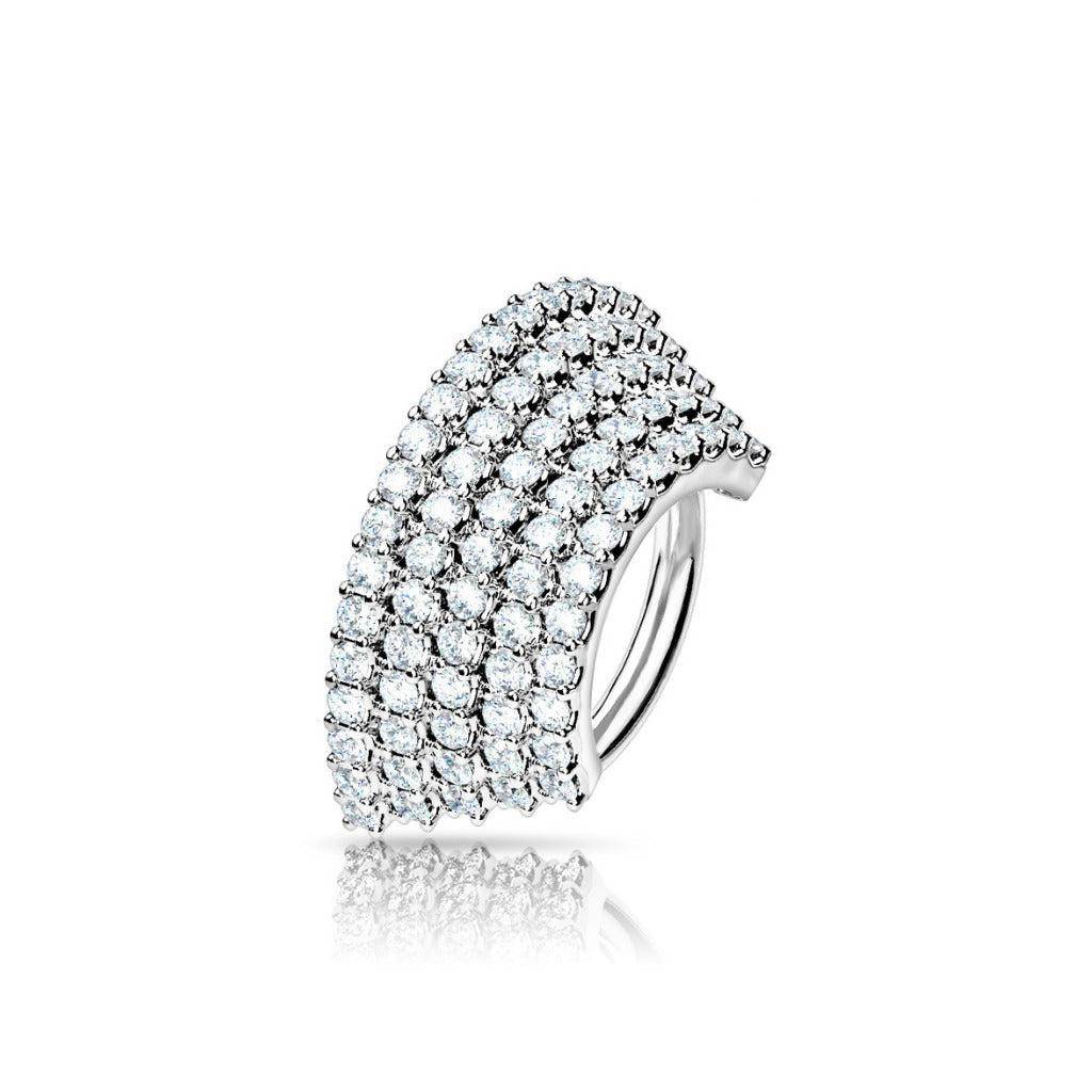 5 CZ Angled Bendable Hoop Ring