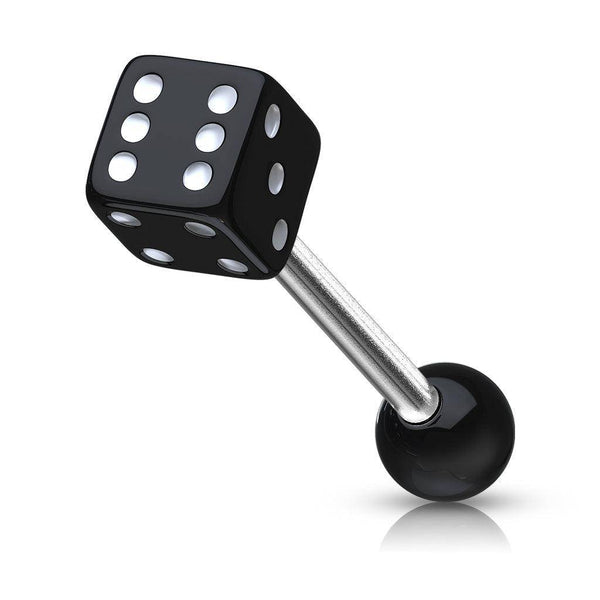 Acrylic Dice Steel Barbell
