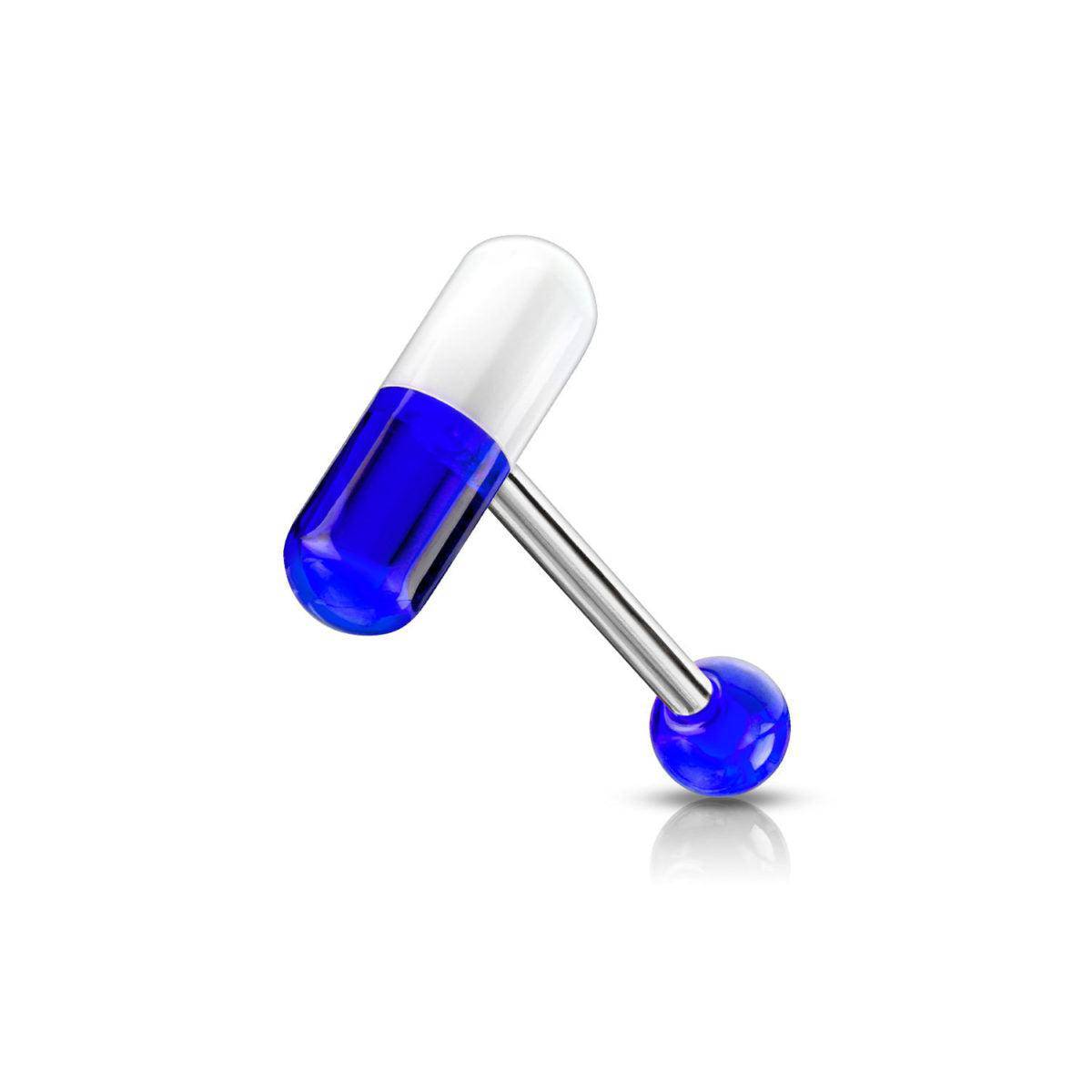 Pill Tongue Barbell (Acrylic) - SkinKandy | Body Jewellery & Piercing Online Australia