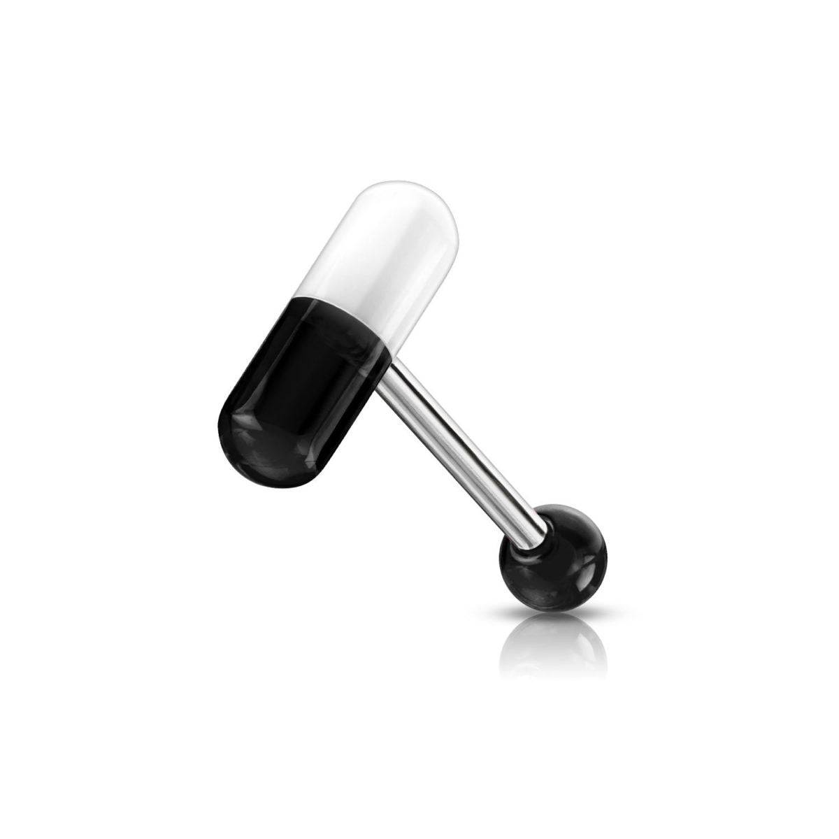 Pill Tongue Barbell (Acrylic) - SkinKandy | Body Jewellery & Piercing Online Australia