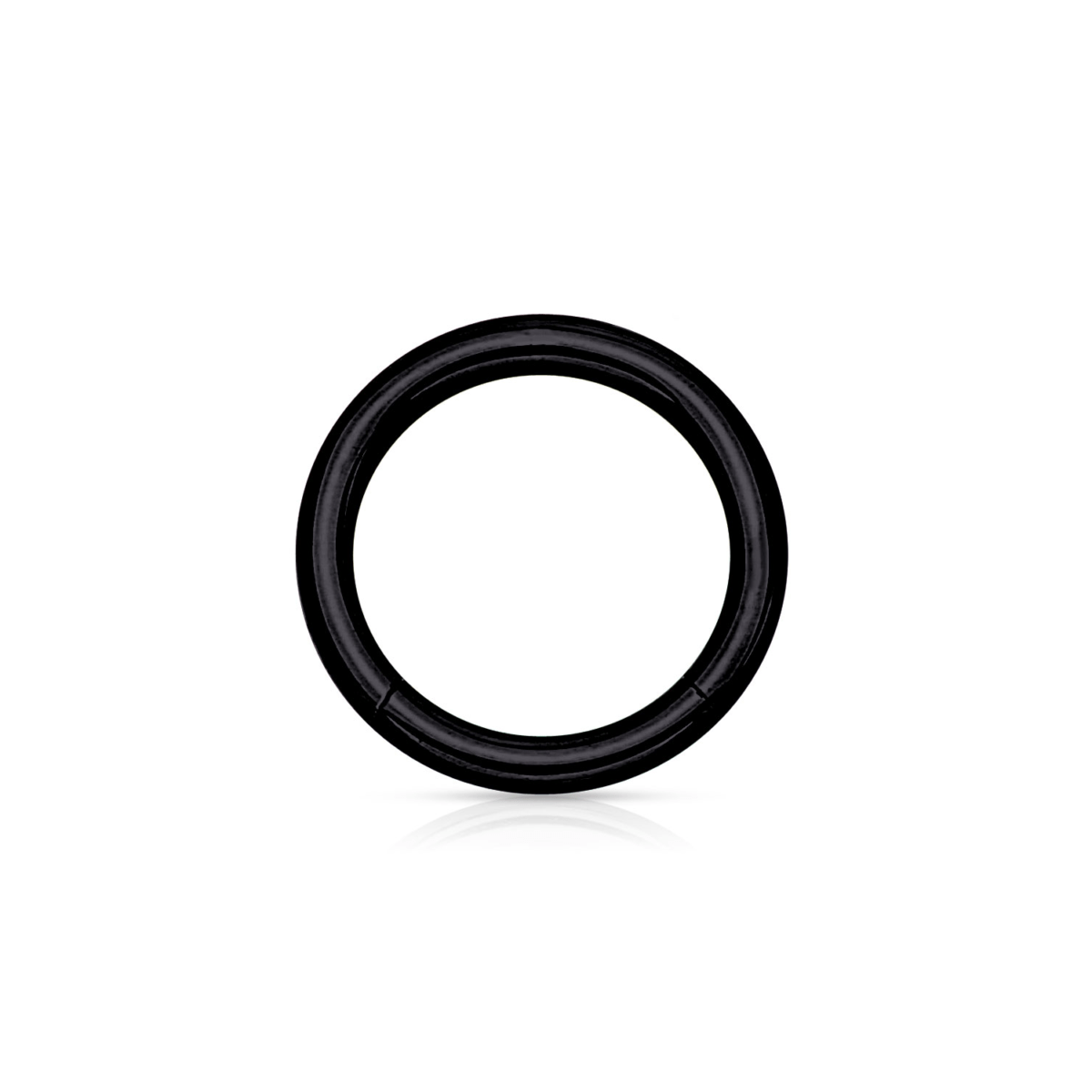 Black PVD Over Steel Hinged Segment Ring - SkinKandy | Body Jewellery & Piercing Online Australia