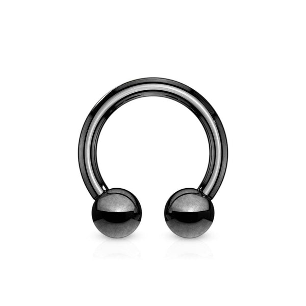 Black Titanium IP over Steel Horseshoe