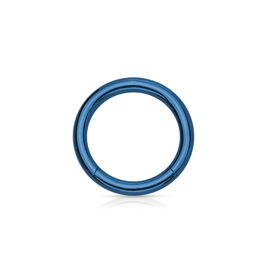 Blue PVD Over Steel Hinged Segment Ring - SkinKandy | Body Jewellery & Piercing Online Australia