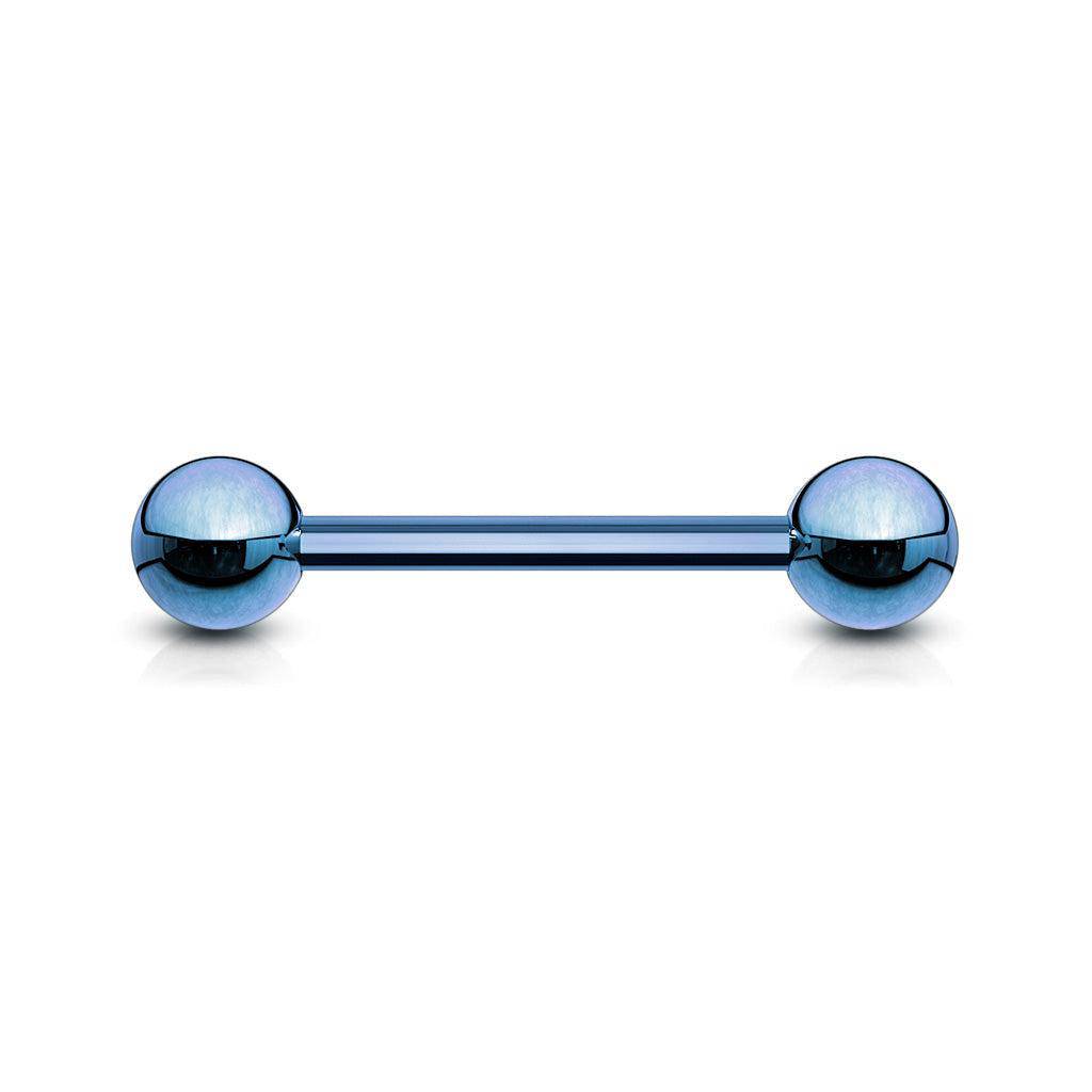 Blue Titanium IP Over Steel Industrial Barbell