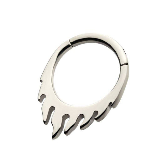 Flame Hinged Septum Ring - SkinKandy | Body Jewellery & Piercing Online Australia