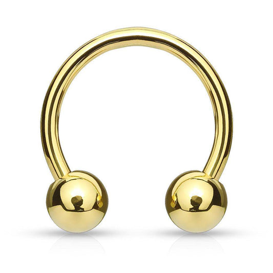 Gold Plated Over Steel Horseshoe - 14 Gauge - SkinKandy | Body Jewellery & Piercing Online Australia
