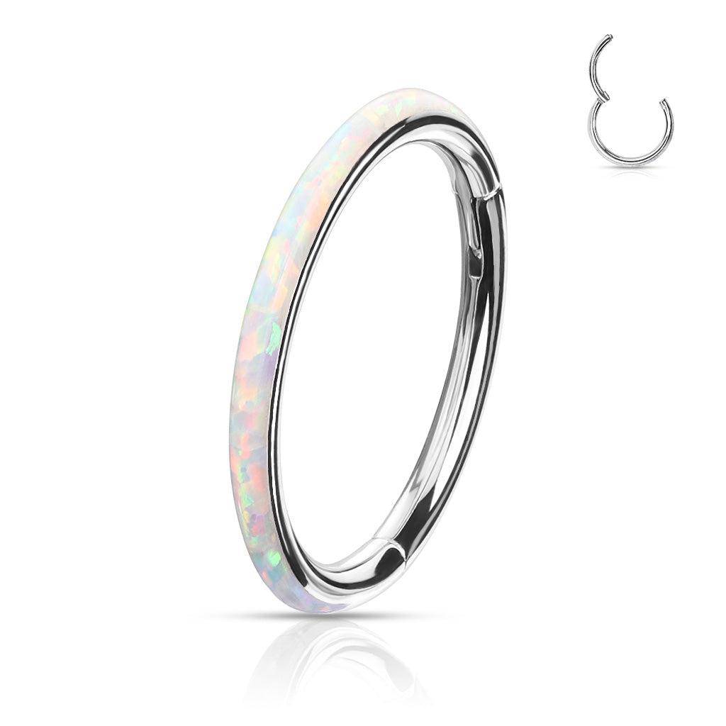 Outward Facing Opal Segment Ring - SkinKandy | Body Jewellery & Piercing Online Australia