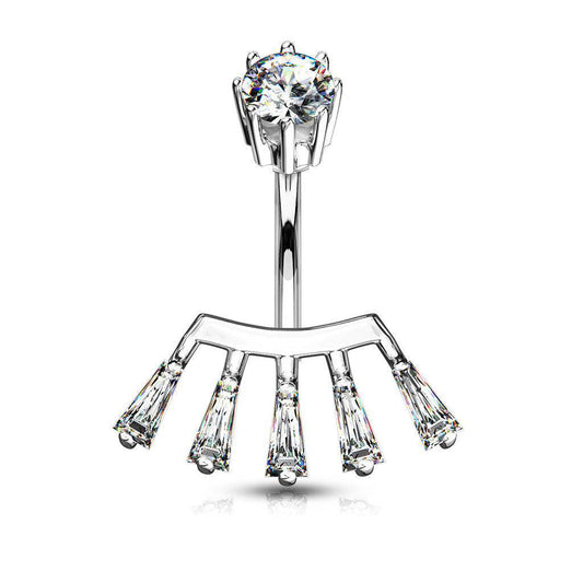 Princess Fan Cut Belly Ring - SkinKandy | Body Jewellery & Piercing Online Australia