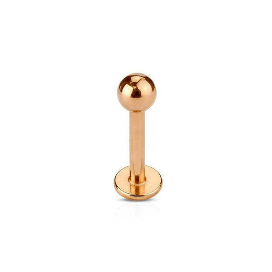 Rose Gold Plated Steel Labret - SkinKandy | Body Jewellery & Piercing Online Australia
