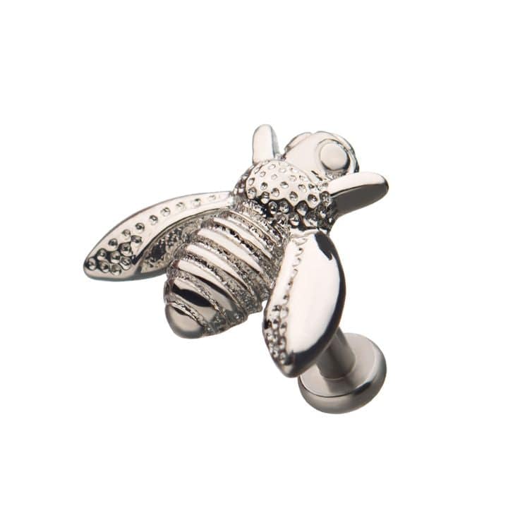 Bumble Bee Flatback Labret - SkinKandy | Body Jewellery & Piercing Online Australia