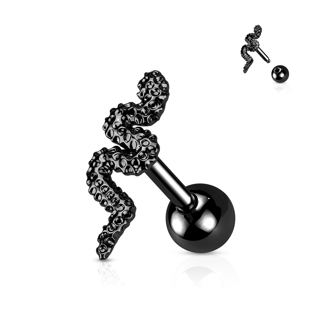 Steel Snake Barbell - SkinKandy | Body Jewellery & Piercing Online Australia